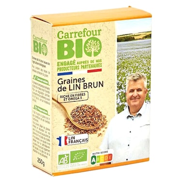 كارفور بيو بذور الكتان 250 غرام