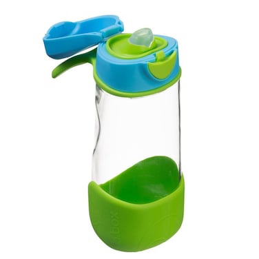 Sport Spout Drink Bottle for Kids   Easy-Flow Silicone Spout   Leakproof Push Button Lid   Ergonomic Triangle Grip   BPA-Free Tritan&acirc;&bdquo;&cent; Water Bottle   15.2 fl oz   450ml-Ocean Breeze