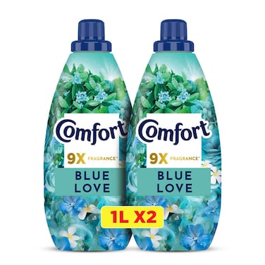 ComfortConcentrate Fabric Softener Blue Love, 1L Pack of 2