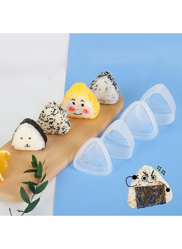 seven Create Perfect Triangle Sushi and Onigiri with this DIY Mold Kit - Easy Bento Press Tool for Rice Balls - Enhance Your Cooking Experience with Practical Kitchen Accessories