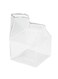 12 Ounce Glass Milk Carton, 1 Reusable Milk Carton Creamer - Durable, Serve Cream, Milk, or Juice, Clear Glass Mini Milk Carton, Dishwasher-Safe, For Homes or Restaurants