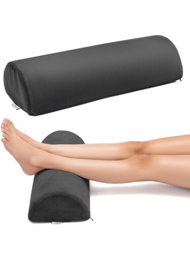 Half-Moon Memory Foam Pillow, Multifunctional Leg Knee Pillow, Orthopedic Pillow, Crescent Pillow, Leg Pad, Soft And Firm, Relieves Pressure On The Cervical Spine, Back, Hips And Ankles, Suitable For Supine Or Side Sleepers,Black