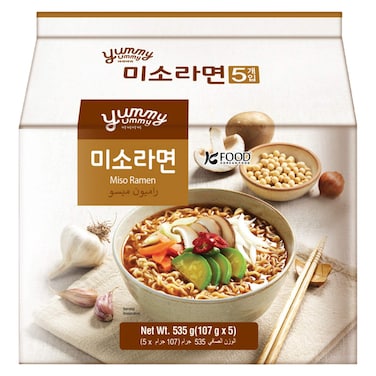 K Food Yummy Yummy Miso Ramen 107g Pack of 5