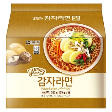 K Food Yummy Yummy Potato Ramen 105g Pack of 5