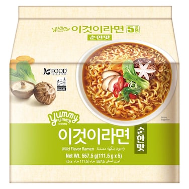 K Food Yummy Yummy Mild Flavour Ramen 111.5g Pack of 5