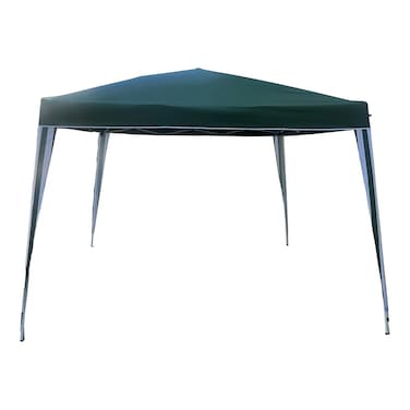 Star Pattern Foldable Gazebo Green and White 3x3m