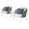 Aluminium and Rope Coffee Table and Chair Set 3 PCS
