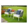 Aluminium and Rope Coffee Table and Chair Set 3 PCS
