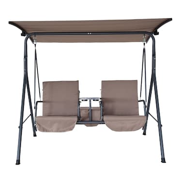 أرجوحة بمقعدين من الفولاذ والبولي بروبيلين 172×112×162 سم