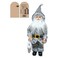 Carrefour Standing Decorated Grey Cloth Santa 45cm