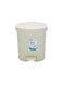 Life Rattan Plastic Pedal Garbage, Wastebasket Trash Bin, Dustbin For Home, Office, Kitchen, Restaurant, 5.5 Liter Offwhite