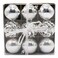 Carrefour Christmas Decorative Balls Silver Mix 6cm 9 PCS