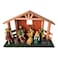 Wooden Nativity Set 35x12x22cm 9 PCS