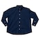 Basic City Men Classic Fit Long Sleeve Plain Button-Down Shirt 100_MAM+, Navy Blue
