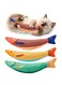 Potaroma Cat Toys Saury Fish, 3 Pack Catnip Crinkle Sound Toys Soft and Durable, Interactive Cat Kicker Toys for Indoor Cats, Promotes Kitten Exercise 9.4 Inches