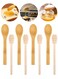 Wooden Honey Dipper Set, 6.2 Inch Honey Spoon Sticks, Mini Honeycomb Stick