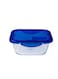 Cook&amp;Go Square With Lid 800ml Dark Blue Transparent 16 x 16 x 6 cmcm
