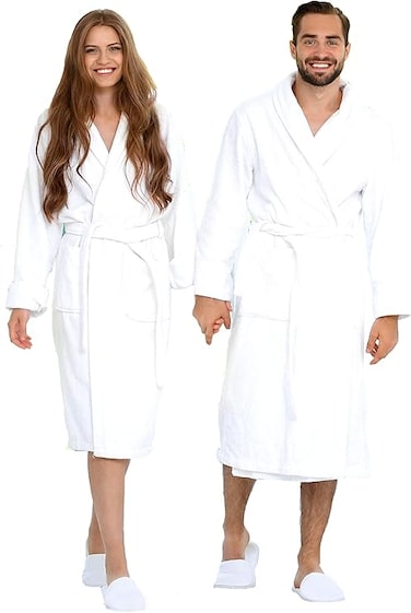 Luxury Bathrobe Towel Spa Robe Combed 100% Terry Cotton Organic Cloth for Men Women Lightweight Luxurious Cozy Unisex Hotel Robes