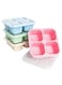 4 Pack Bento Snack Boxes Lunch Boxes Divided Food Storage Containers for Work Travel School
