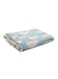 Baby &amp; Kids Lightweight Super Soft Lightblue Microfiber Blanket with Clouds design, Size 100x75cm