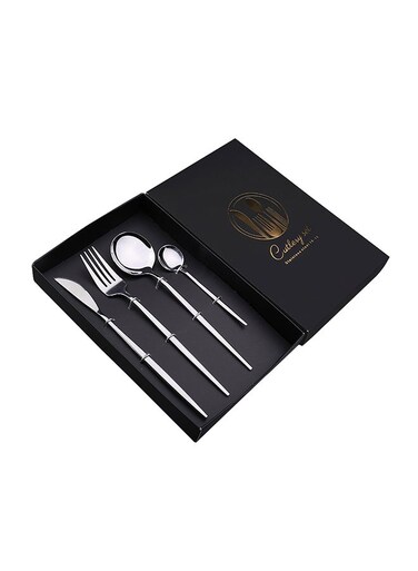 Simple Flatware Set Gift Set Silver 25x16x 3.5cm