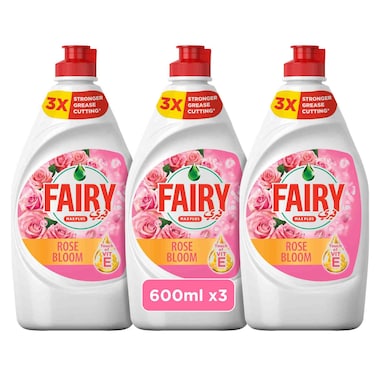 فروش سائل غسيل الصحون برائحة الورد 600 ملل - حزمة من 3