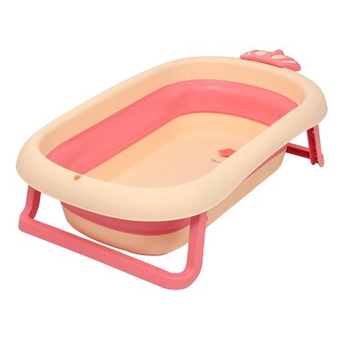 Nurtur Collapsible Baby Bath Tub QCB07-NR-2 Orange and Pink 90x50x22cm