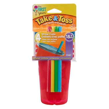 Tomy The First Years Take and Toss Straw Cups Y1157 296ml 4 PCS