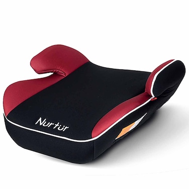 Nurtur Booster Seat ZY03-NR6, Backless Booster Car Seat for Kids 4-12 Years, Black and Red