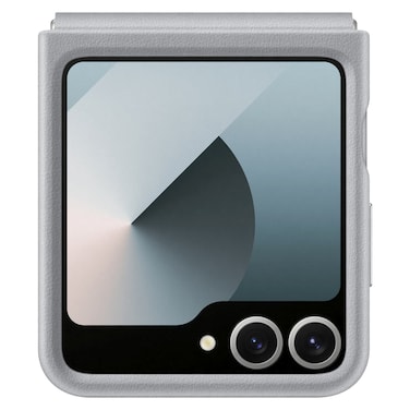 Samsung Vegan Leather Flap Case Cover for Galaxy Flip6 Grey