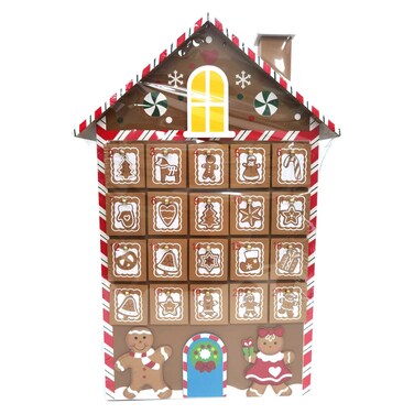 Wooden Gingerbread Advent Calendar 39x26cm