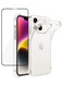 ACLIX 2Pack For iPhone 14 Plus Clear Case and Screen Protector 360 Degree Front and Back Protection Shockproof Soft TPU With Anti-Scratch Tempered Glass 6.7 inch Clear