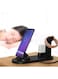 ACLIX 3 in 1 Rotatable Charger Dock Stand For Apple iPhone Micro USB Phone Type C Phone Apple Watch and Apple AirPods Black