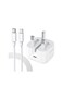 ACLIX 45W Fast Charger Plug For Samsung Galaxy And Other Smartphones, USB C Cable (White)