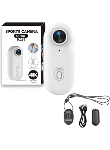 ACLIX 4K Ultra HD WiFi Action Camera - Tiny Thumb Size (1.25oz), Magnetic &amp; Wearable Body Cam With 360&deg; Clip, 131ft Waterproof (IPX8), 120-Min Battery Life, Hands-Free POV Vlogging For Cycling