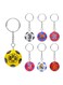 ACLIX 7Pcs Mix 3D Sports Football Souvenirs PU Leather Keyring Men Soccer Fans Keychain Pendant