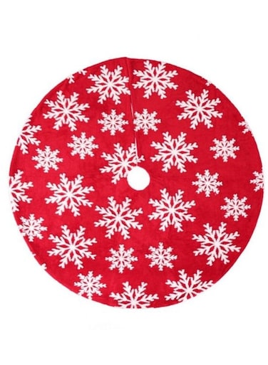 ACLIX Christmas Decorative Tree Skirt Red White 90cm
