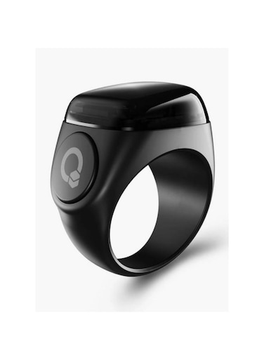 ACLIX Digital Counter Tasbeeh IQIBLA SMART SMART Zikr Ring Noor 22mm Black World's first Muslim IQIBLA SMART Zikr Ring