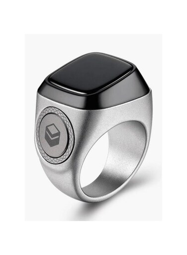 ACLIX Digital Counter Tasbeeh IQIBLA SMART Zikr Ring Metal 22mm Silver