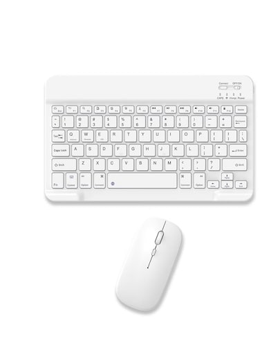 ACLIX Set Of Rechargeable Bluetooth Keyboard and Mouse - Compact and Slim - Portable Wireless Mouse/Keyboard Set - Android/iOS/Windows - Smart Phone/Tablet/PC - iPhone iPad Pro