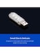 مصباح ACLIX على شكل حرف U بثلاثة مصابيح LED، يعمل بمنفذ USB، شفاف