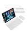 ACLIX Ultra-Slim Bluetooth Keyboard and Mouse Combo Rechargeable Portable Wireless Keyboard Mouse Set For Apple iPad iPhone iOS 13 and Above Samsung Tablet Phone Smartphone Android Windows (White)