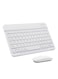 ACLIX Ultra-Slim Bluetooth Keyboard and Mouse Combo Rechargeable Portable Wireless Keyboard Mouse Set For Apple iPad iPhone iOS 13 and Above Samsung Tablet Phone Smartphone Android Windows (White)