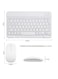 ACLIX Ultra-Slim Bluetooth Keyboard and Mouse Combo Rechargeable Portable Wireless Keyboard Mouse Set For Apple iPad iPhone iOS 13 and Above Samsung Tablet Phone Smartphone Android Windows (White)