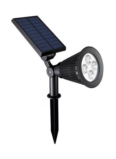 Beauenty LED Solar Powered Wall Lights Black 4x6cm