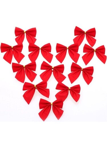 BGM 12-Piece Decorative Ornament Set Red