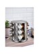 Generic 12 Pieces Rotating Spice Jar Set Silver Spice Rack Organizer Revolving Spice Organizer Spice Carousel Tower For Kitchen
