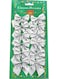 Generic 12-Piece Glitter Bow Tie Christmas Tree Party Decorations Silver 20.00 x 1.00 10.00cm