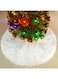 Generic 150cm Plush Long Haired Tree Skirt Decor White