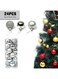 Generic 24-Piece Christmas Ball Ornaments With Lanyards Silver